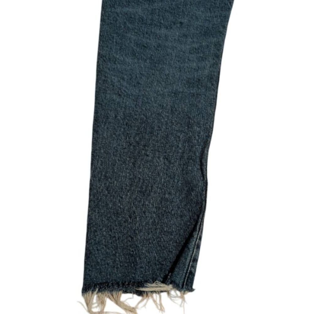 AGOLDE High Rise Crossover Jeans 25 Destroyed Hem Raw Edge Straight Leg - Picture 14 of 15